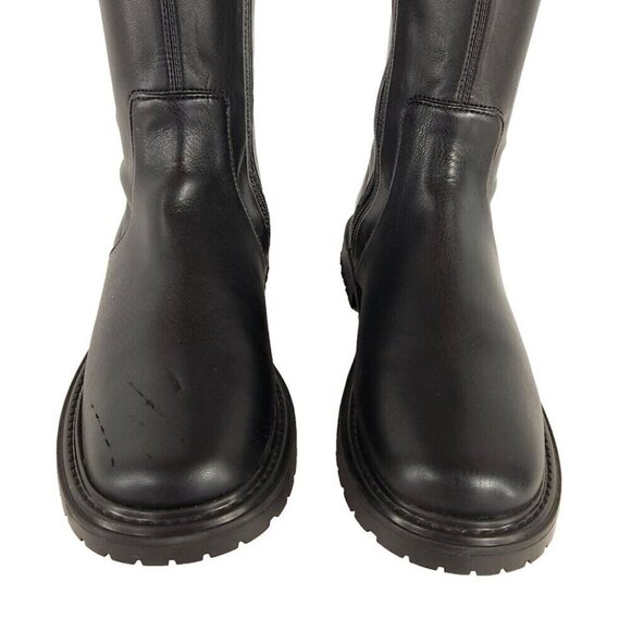 Staud Faux-Leather Belle Boots Size 37 US 7 Black $495 - Picture 6 of 15